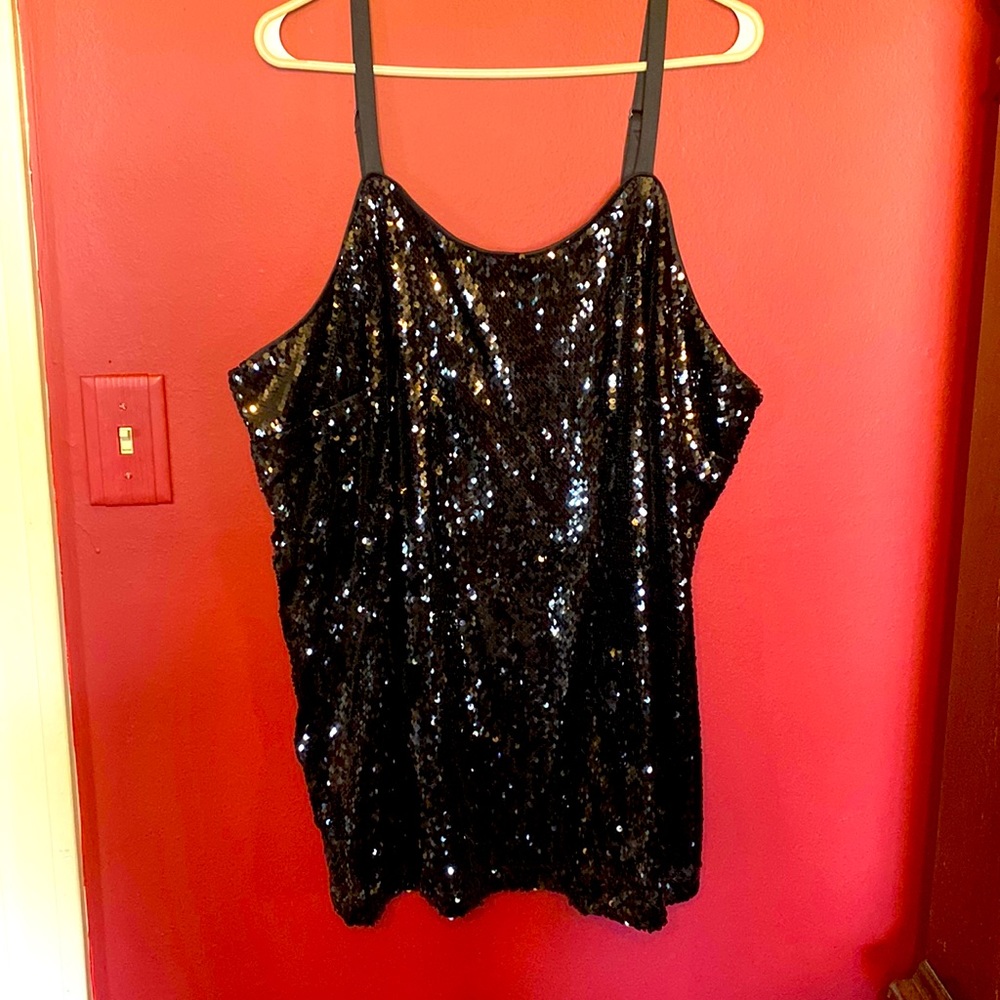 Essential ABS black sequined camisole too.  Size 2X. Worn once..many compliments